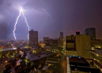 Lightning above Ft. Worth skyline