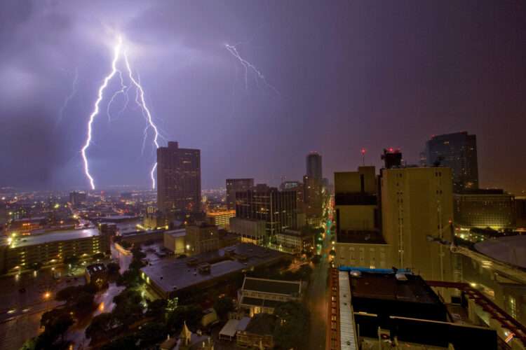Lightning above Ft. Worth skyline