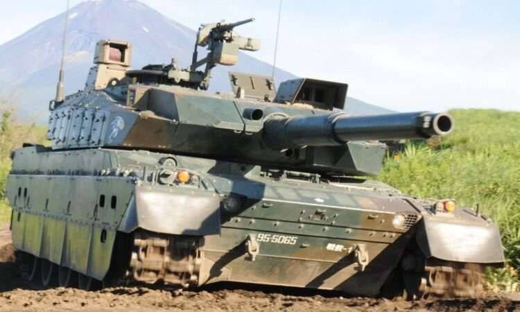 Tanque Type 10 da Força de Autodefesa. Foto: Reprodução/FNN