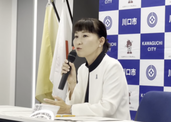 Prefeita de Kawaguchi, Yuriko Okamura. Foto: Reprodução/Teletama TV