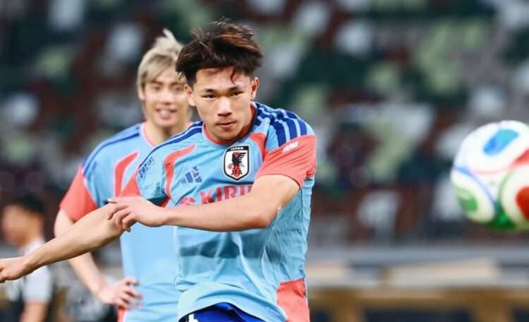 Kento Shiogai, atacante da seleção japonesa. Foto: Reprodução/JFA