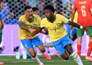 Vini Jr comemora gol. Foto: Divulgação/Fifa