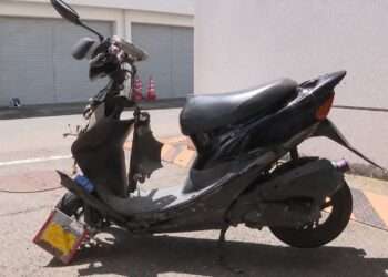 Scooter pilotada pelo brasileiro. Foto: Reprodução/Tokai TV