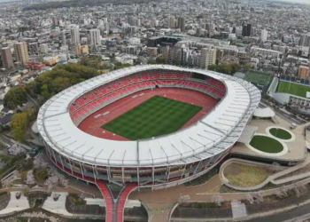 Paloma Mizuho Stadium, sede oficial das cerimônias dos Jogos Asiáticos de Aichi-Nagoya. Foto: Reprodução/TBS