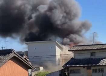Incêndio em casa de brasileiro em Tsu. Foto: Reprodução/JNN