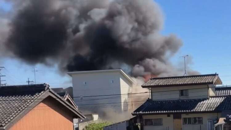 Incêndio em casa de brasileiro em Tsu. Foto: Reprodução/JNN
